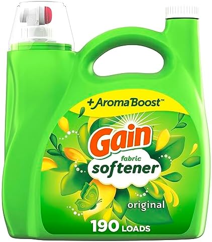 Amazon.com: Gain Fabric Softener, Original Scent, 140 fl oz, 190 Loads, HE Compatible, Packaging may vary : Health &amp; Household