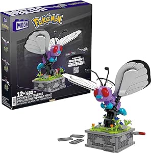 Amazon.com: ​MEGA Pokémon Building Toys, Motion Butterfree Collectible with Mechanized Movement and Display Case for Adult Builders and Collectors : Toys &amp; Games