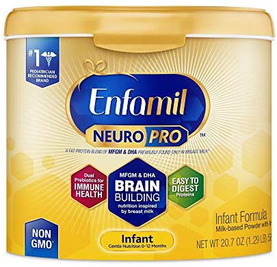 Enfamil NeuroPro 婴儿配方奶粉- Brain Building Nutrition Inspired by Breast Milk - Reusable Powder Tub, 20.7 oz