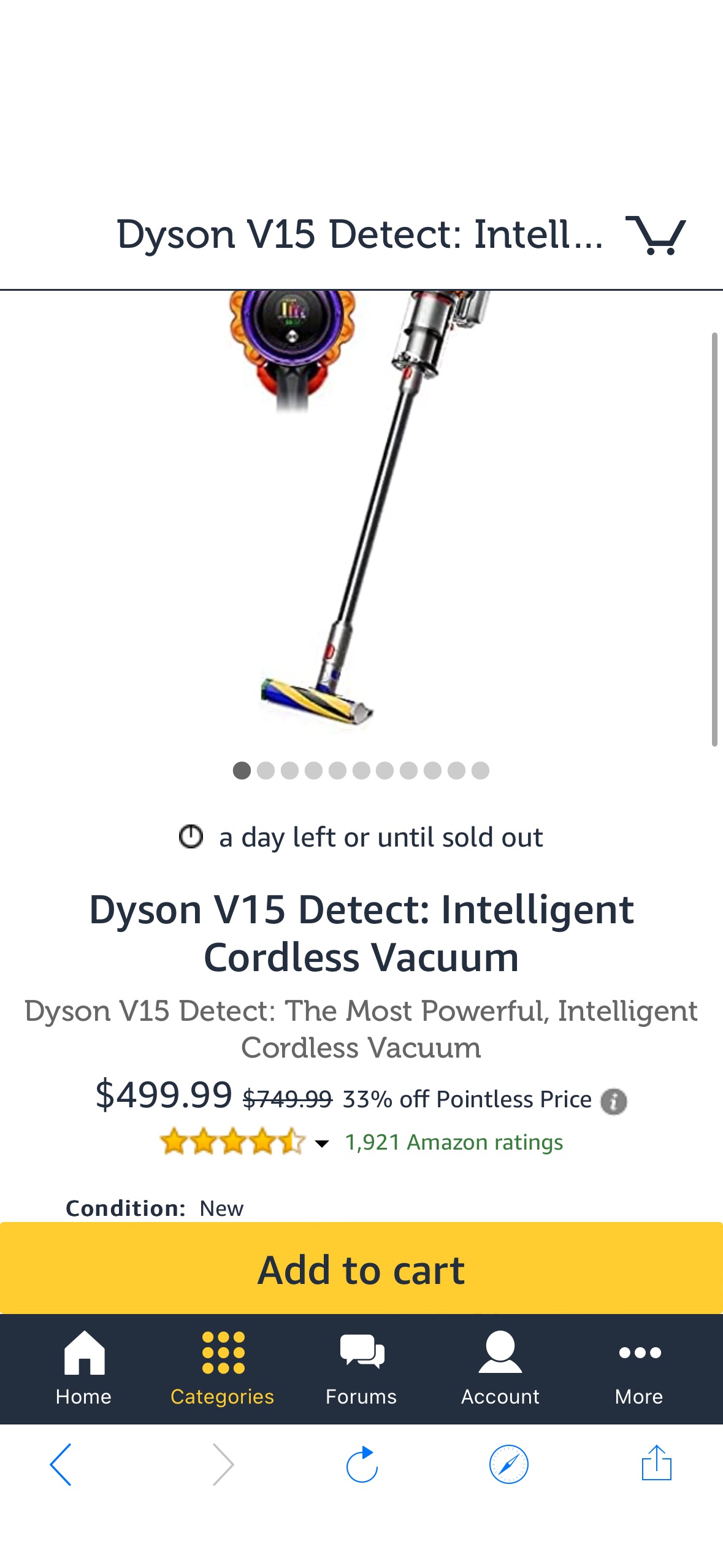 Dyson V15 Detect: Intelligent Cordless Vacuum