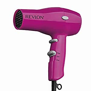 Amazon.com : Revlon 1875W Lightweight + Compact Travel Hair Dryer, Pink : Beauty &amp; Personal Care电吹风
