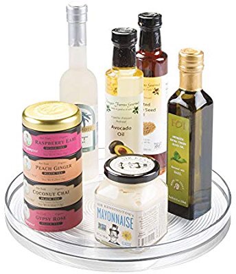 Amazon.com: iDesign Linus Turntable Kitchen Organizer, Organization for Pantry, Countertop, Shelf, Table, Vanity, Bathroom, 11 Inches, Clear: Home & Kitchen厨房调料收纳盘