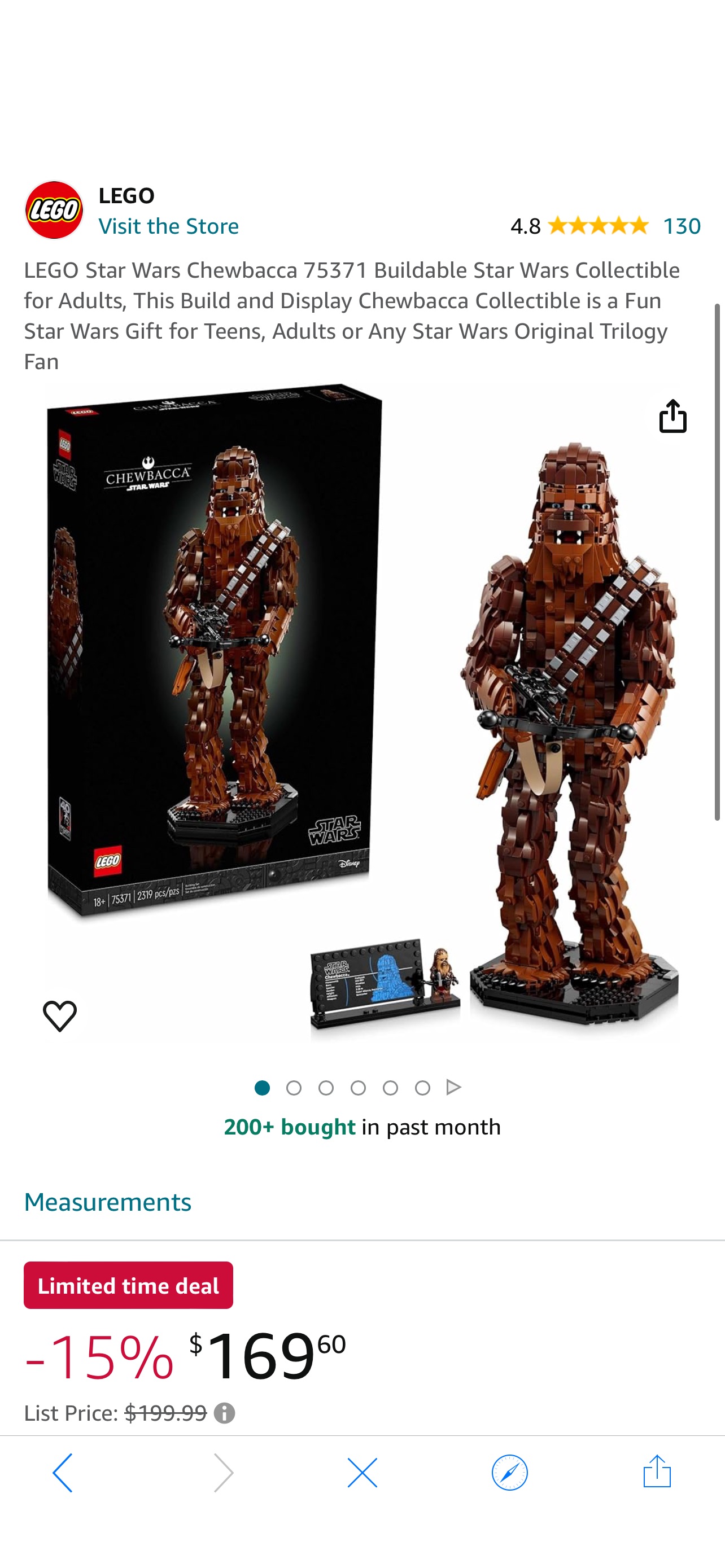 Amazon.com: LEGO Star Wars Chewbacca 75371 Buildable Star Wars Collectible for Adults, This Build and Display Chewbacca Collectible is a Fun Star Wars Gift for Teens, Adults or Any Star Wars Original 