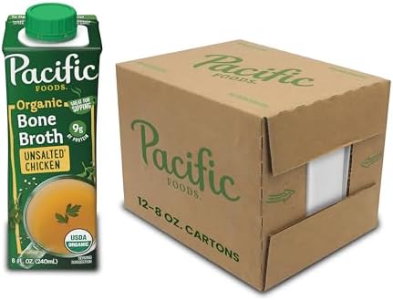 Amazon.com : Pacific Foods Organic Chicken Bone Broth, 8oz (Pack of 12) : Grocery &amp; Gourmet Food