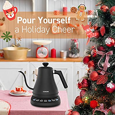 COSORI Electric Gooseneck Kettle with 5 Variable Presets, 鹅胫烧水壶