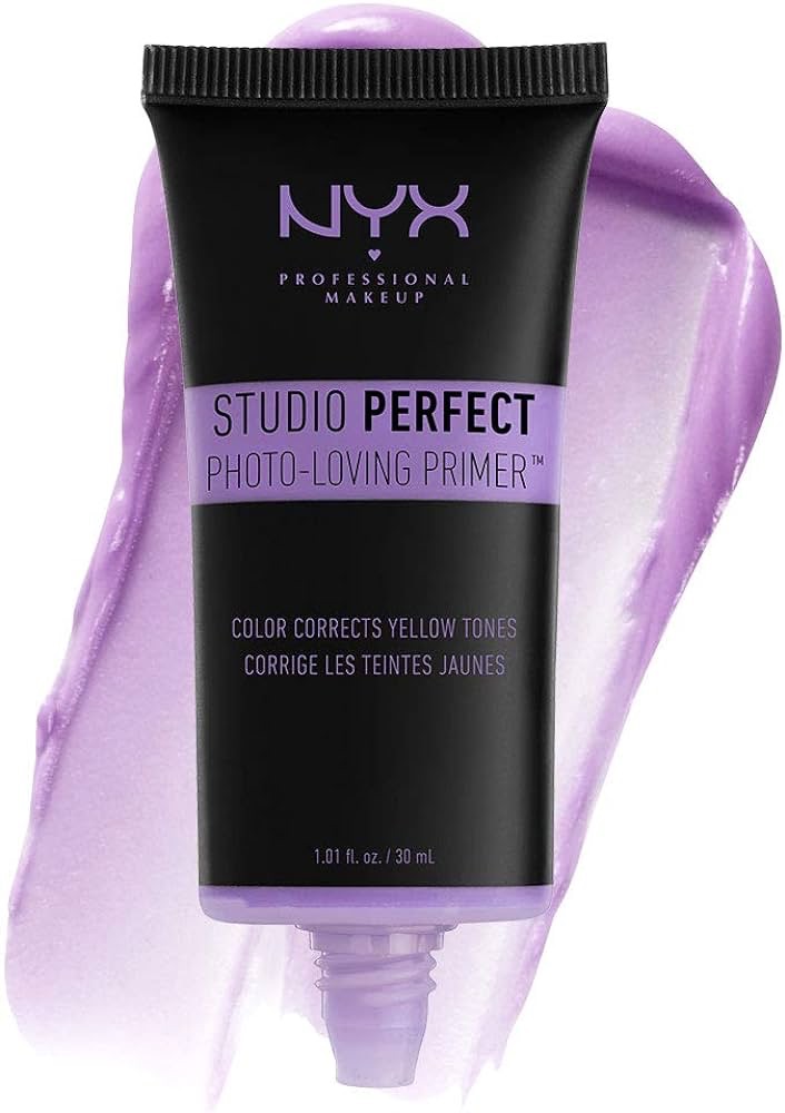 NYX 紫色隔离PROFESSIONAL MAKEUP Studio Perfect Primer, Vegan Face Primer - Lavender (Color-Correcting) : Foundation Primers : Beauty & Personal Care