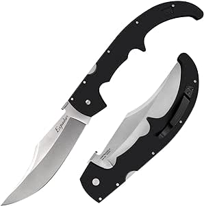 Amazon.com : Cold Steel, G-10 Folding Knife, X-Large Espada, 7 1/2&quot; stonewashed Blade, Ambidextrous Stainless Pocket/Belt Clip : Sports &amp; Outdoors