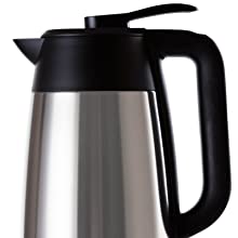 Chefman 保温电子显示烧水壶 Stainless Steel Premium Grade Carafe Style w/Digital Temp Display, Heat Retaining Vacuum Seal, Auto Shut Off &amp; Boil Dry Protection, 7+ Cup 1.7L/1.8qt: Kitchen &amp; Dining