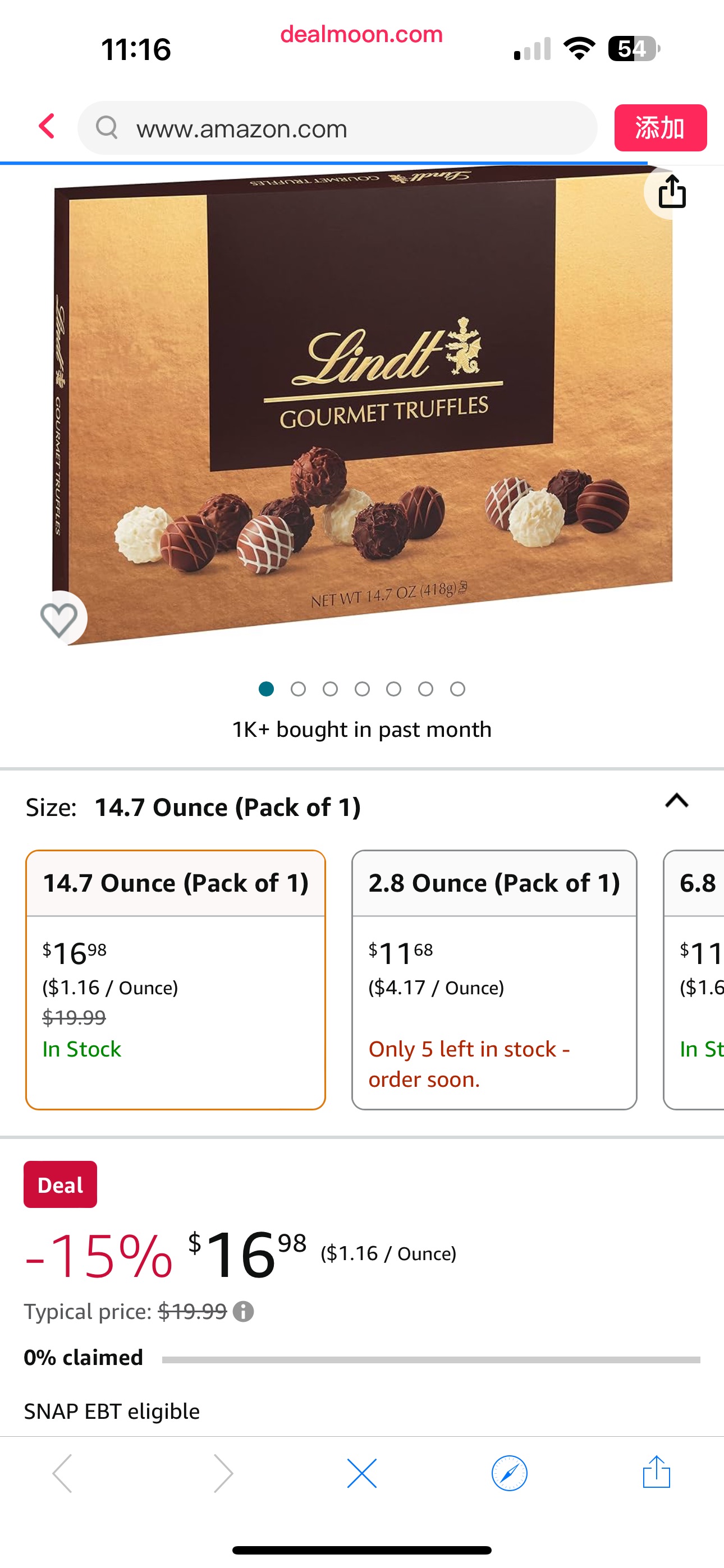 Amazon.com : Lindt Gourmet Chocolate Truffles Gift Box, Assorted Chocolate Truffles, Great for gift giving, 14.7 Ounces : Grocery & Gourmet Food巧克力