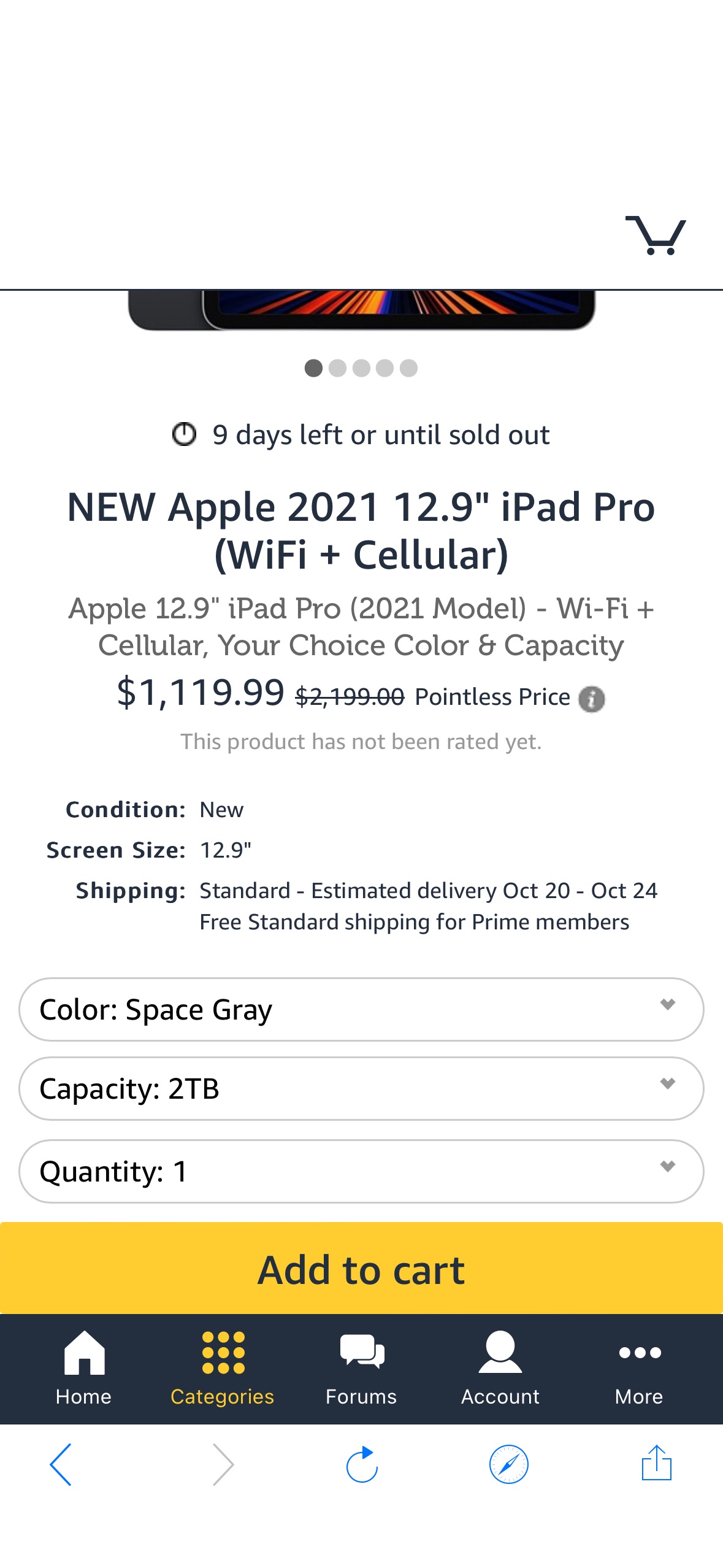 NEW Apple 2021 12.9" iPad Pro (WiFi + Cellular)