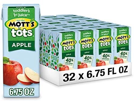 Mott's 低糖苹果汁 6.75oz 32盒装