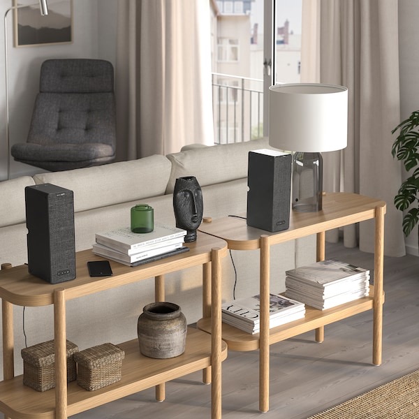 SYMFONISK Wi-Fi bookshelf speakers, black/set of 2 gen 2 - IKEA