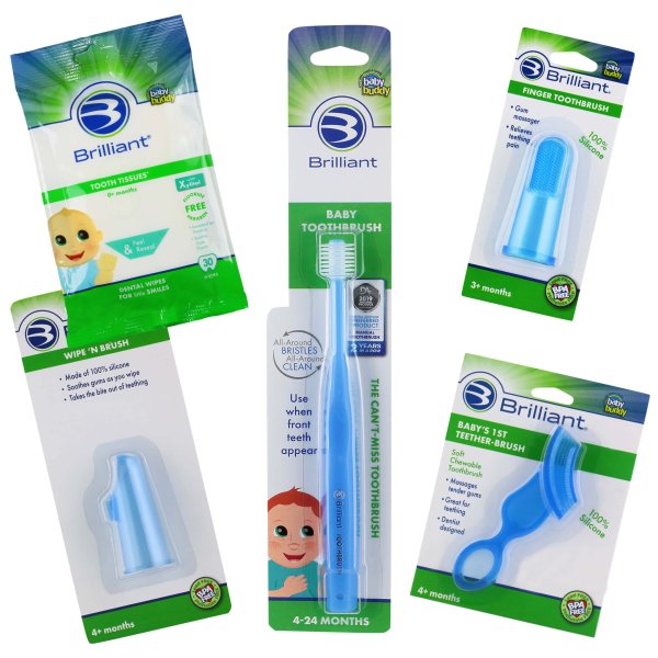 Brilliant® 婴儿口腔护理 5 件套，硅胶材质呵护宝宝牙龈