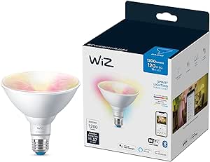 Amazon.com: WiZ 120W PAR38 Color LED Smart Bulb - Pack of 1 - E26, Indoor/Outdoor - Connects to Your Existing Wi-Fi - Control with Voice or App 