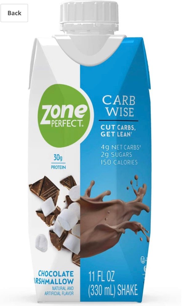 巧克力棉花糖味 高蛋白营养奶昔11oz 12瓶