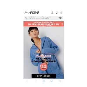 Ardene闪促帽衫20,美鞋25起,新款第二件半价