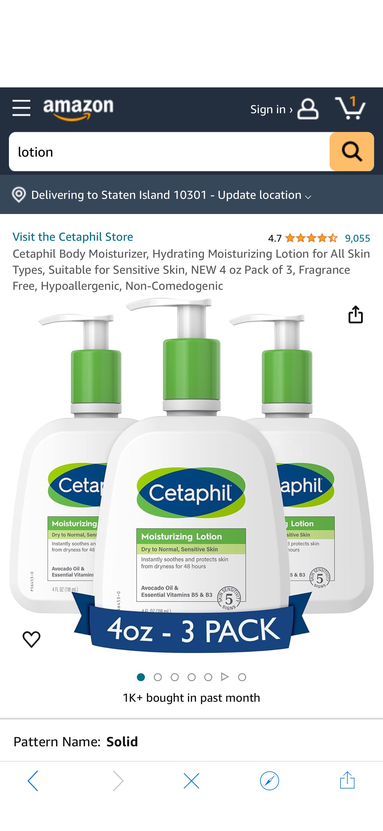 Amazon.com : Cetaphil Body Moisturizer, Hydrating Moisturizing Lotion for All Skin Types, Suitable for Sensitive Skin, NEW 4 oz Pack of 3, Fragrance Free, Hypoallergenic, Non-Comedogenic : Beauty & Pe