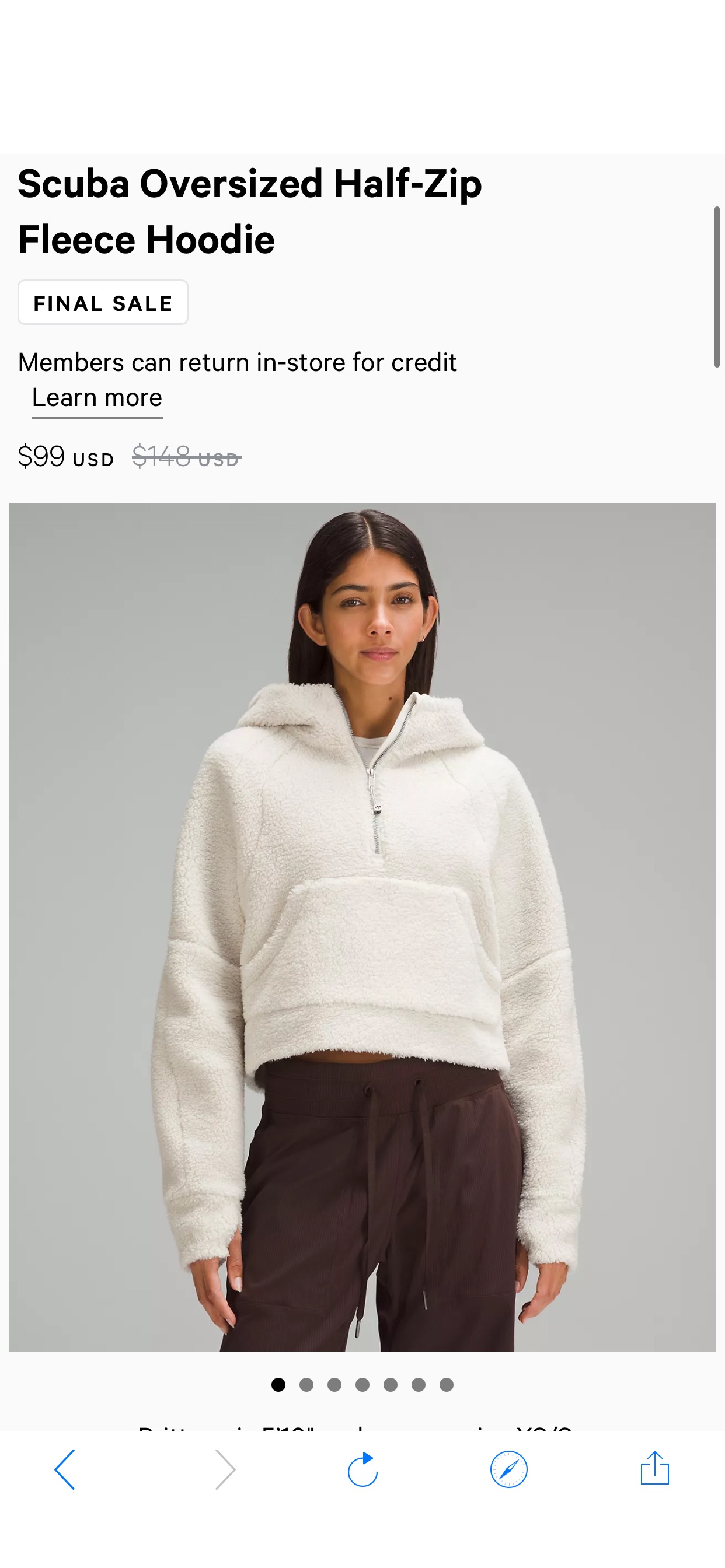 Scuba Oversized Half-Zip Fleece Hoodie | Women's Hoodies & Sweatshirts | lululemon Scuba Oversized Half-Zip Fleece Hoodie
原價148，現在才99 大热色 Bone 还有xs/s碼全