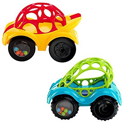 O Ball 1-Piece Rattle & Roll Car, Assorted Colors 玩具