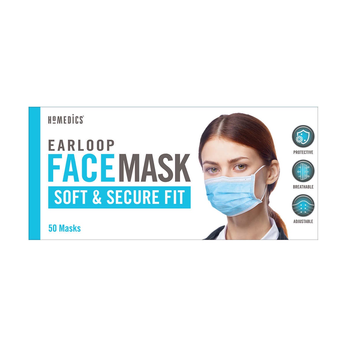 口罩 Earloop Style Face Mask, 50 Disposable Masks