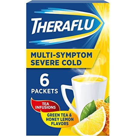 Theraflu 感冒药 绿茶和蜂蜜柠檬味 6包