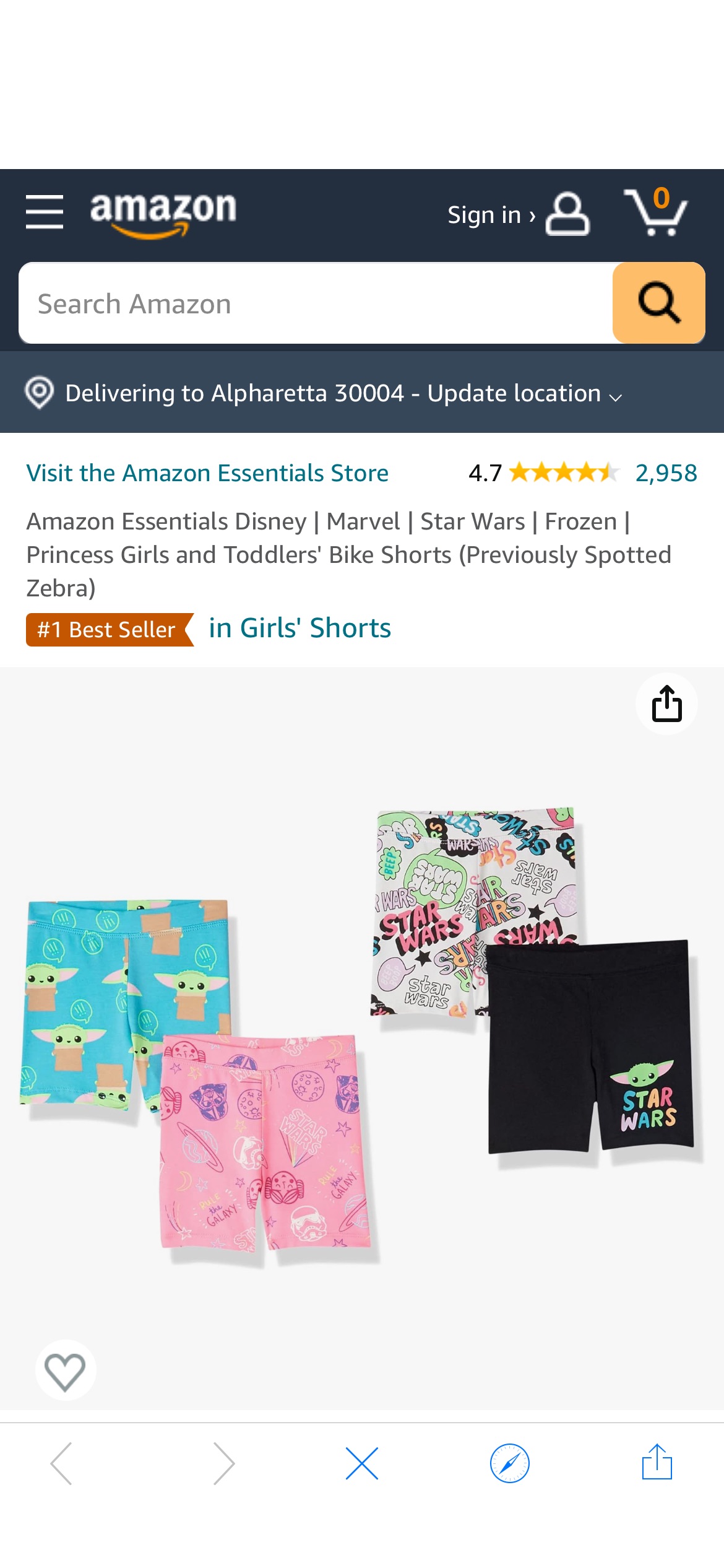 Amazon.com: Amazon Essentials Disney | Marvel | Star Wars | Frozen | Princess Girls' Bike Shorts (Previously Spotted Zebra), Pack of 4, Neon/Star Wars Child, Small : Clothing, Shoes & Jewelry