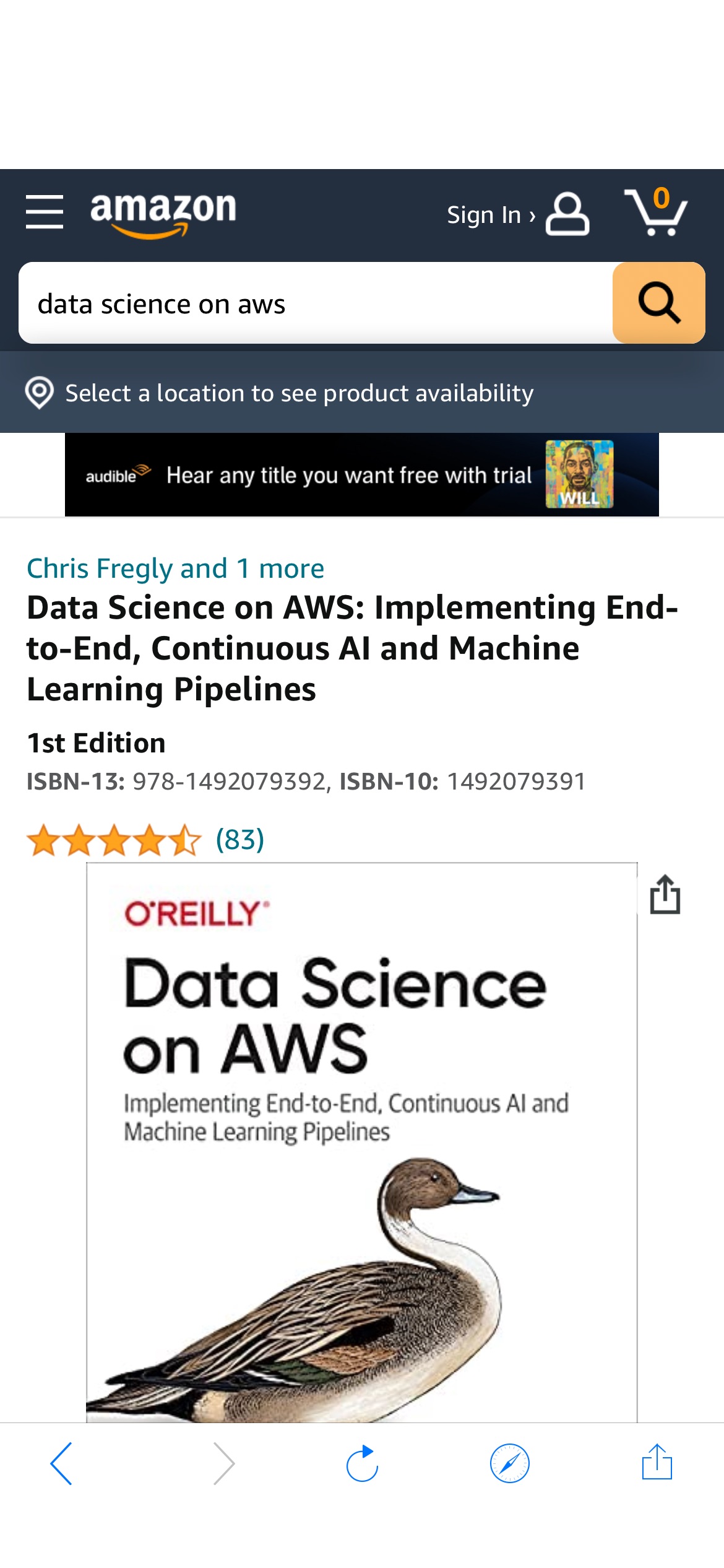 Data Science on AWS: Implementing End-to-End, Continuous AI and Machine Learning Pipelines: Fregly, Chris, Barth 中文咋翻译来的？