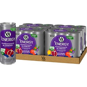 V8 +Energy, Healthy Drink, Natural Energy from Tea, Pomegranate Blueberry, 8 Ounce 24 Can