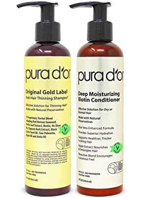 PURA 功能性洗发水Original Gold Label Anti-Thinning Biotin Shampoo