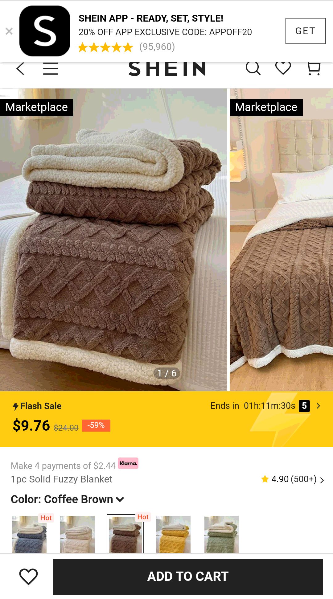 1pc Solid Fuzzy Blanket | SHEIN USA