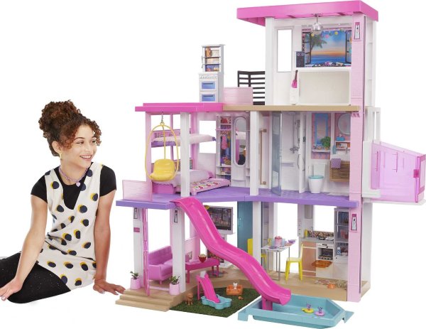 Barbie 梦幻大型娃娃屋，含75+配件，可玩水