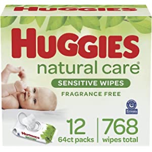 Amazon.com: Baby Wipes, Huggies Natural Care Sensitive Baby Diaper Wipes, Unscented, Hypoallergenic, 12 Flip-Top Packs (768 Wipes Total) : Baby
Huggies 嬰兒無香料濕巾，12包768塊