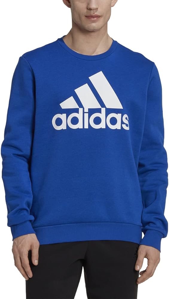 Amazon.com: adidas Men's Essentials Big Logo Fleece Sweatshirt, Team Royal Blue/White, Large : Sports & Outdoors
