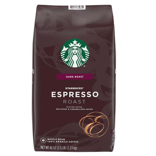 Starbucks Whole Bean Coffee, Espresso Roast Dark (40 oz.)