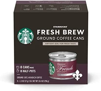 Starbucks 深度法式烘焙罐装咖啡粉 4盒 共32罐