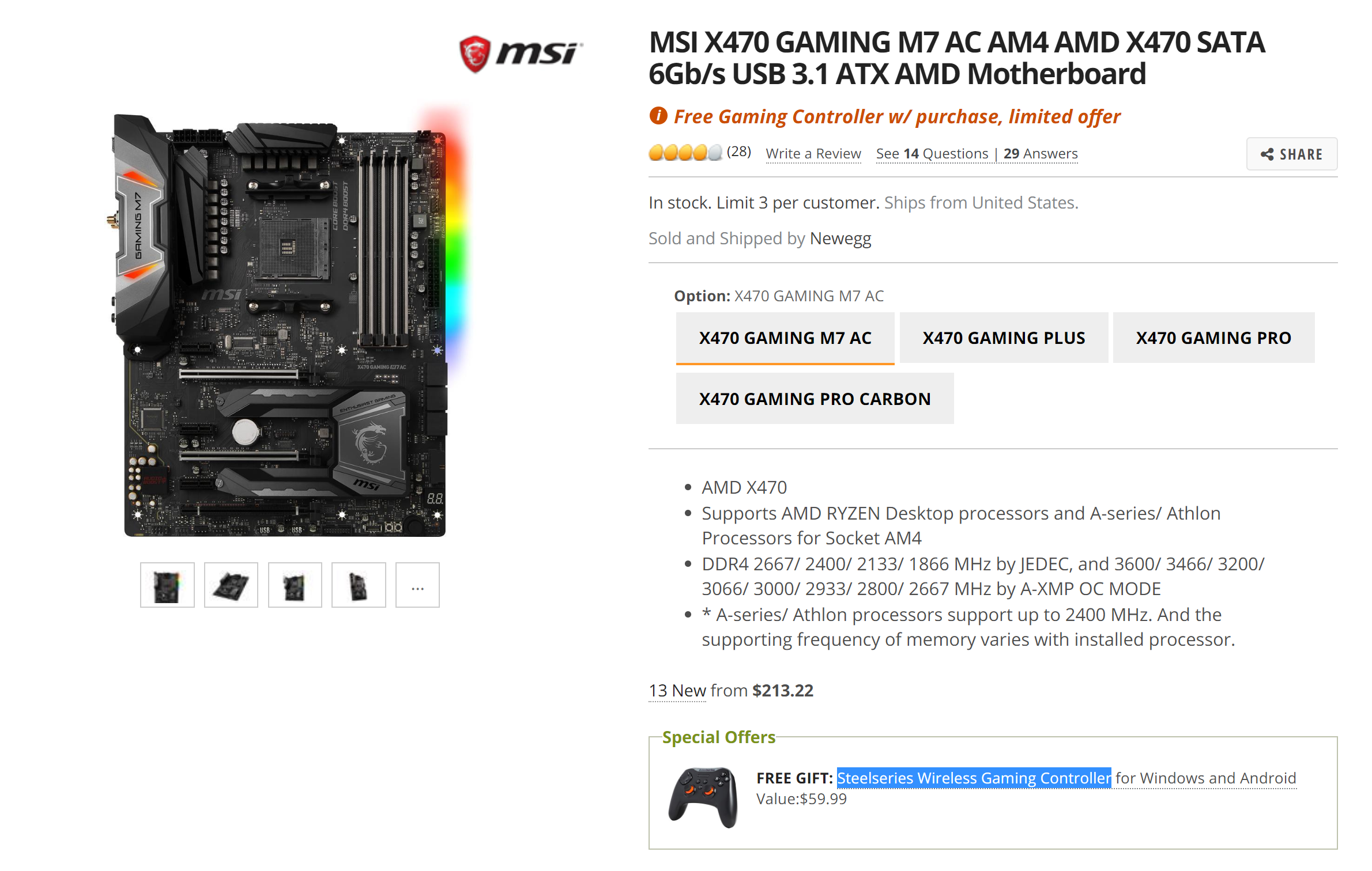 MSI X470 Gaming M7 AC主板