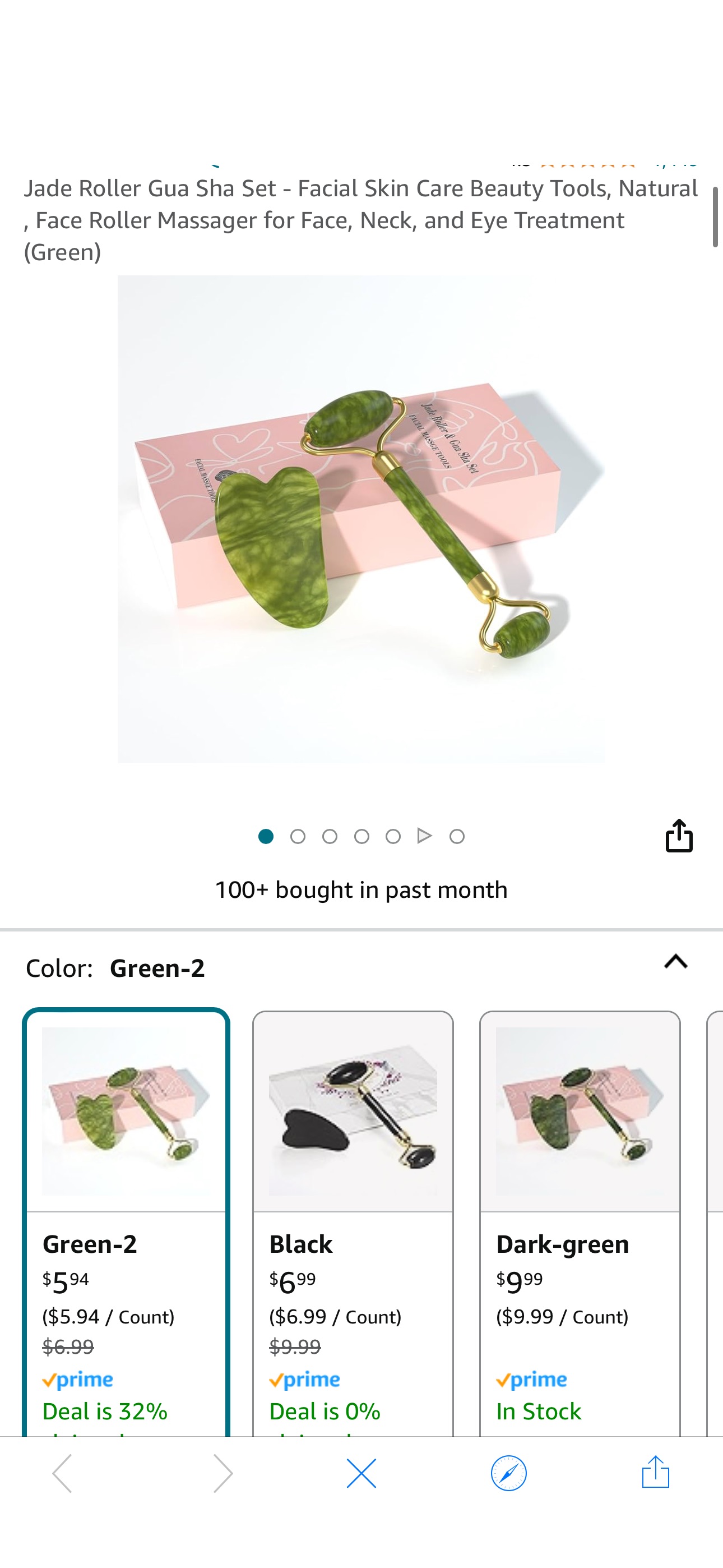 Amazon.com: YLTNEUQER Jade Roller Gua Sha Set - Facial Skin Care Beauty Tools, Natural , Face Roller Massager 0.96 after LD + code 509JFMNG
