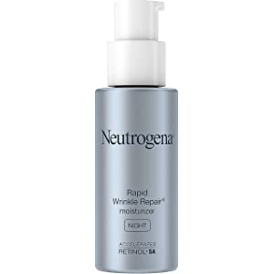 Amazon.com: Neutrogena Rapid Wrinkle Repair Retinol Anti-Wrinkle Night Cream, Anti-Wrinkle Face & Neck Cream Moisturizer 面霜A醇