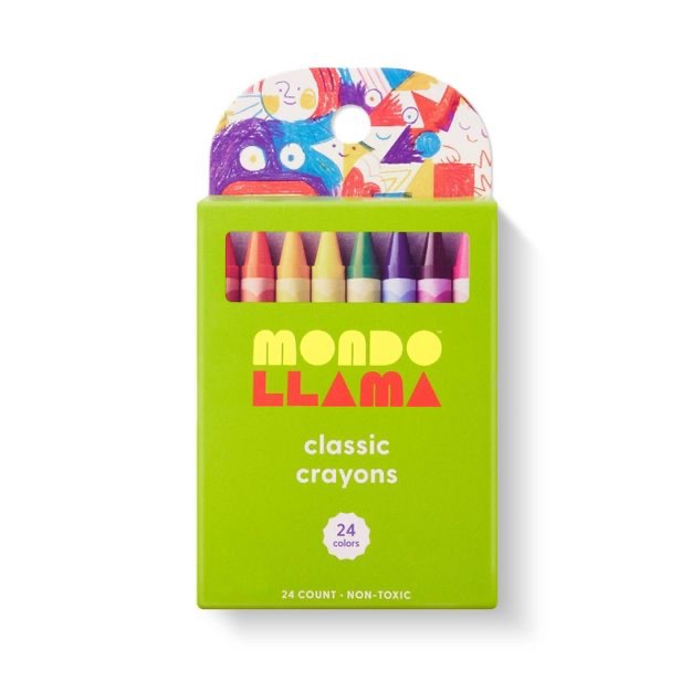 24ct Crayons Classic Colors - Mondo Llama™ : Target蜡笔
