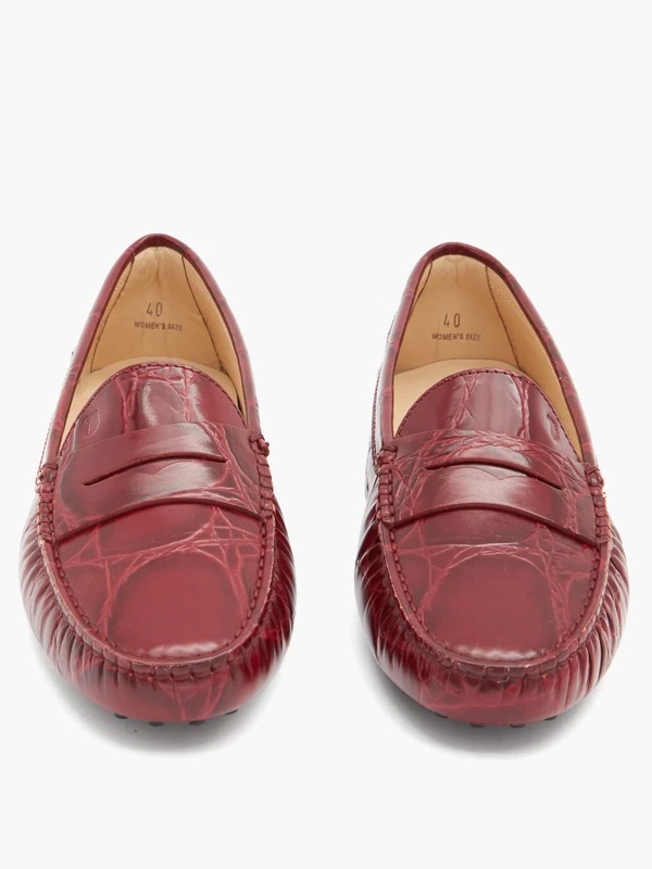 Gommino crocodile-effect leather penny loafers | Tod's | MATCHESFASHION US鞋