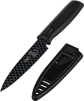 Amazon.com: Mercer Culinary Non-Stick Paring Knife with ABS Sheath, 4 Inch, Black, 1 Pack: Home & Kitchen