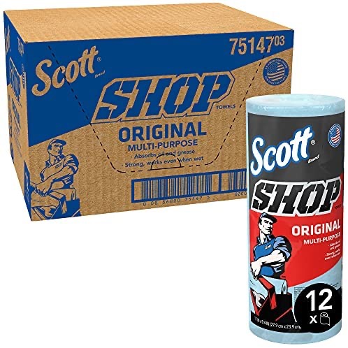 Scott Shop Towels Original (75147), Blue, 55 Sheets/Standard Roll, 12 Rolls/Case, 660 Towels/Case: 车间抹布 Paper Towels: Amazon.com