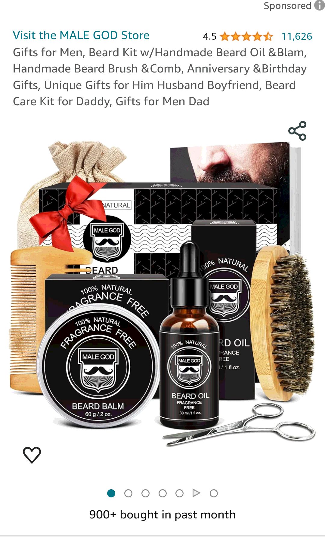 Amazon.com : Gifts for Men, Beard Kit w/Handmade Beard Oil &Blam, Handmade Beard Brush &Comb, Anniversary &Birthday Gifts, Unique Gifts for Him Husband Boyfriend, Beard Care Kit for Daddy, Gifts for M