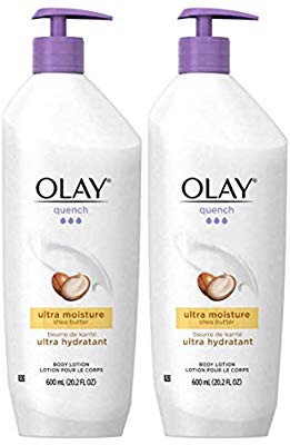 Amazon.com : Olay Quench Body Lotion Ultra Moisture with Shea Butter and Vitamins E and B3, 20.2 oz (Pack of 2) : Bath And Shower Gels : Beauty olay美白润肤乳