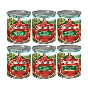 Contadina Whole Peeled Tomatoes, 6 Pack, 28 oz Can