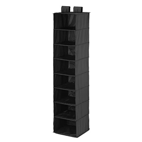 Honey-Can-Do 8 Shelf Hang Organizer- Black