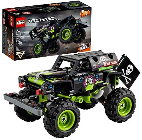 LEGO Technic Monster Jam Grave Digger 42118 Model Building Kit for Boys and Girls Who Love Monster Truck Toys, New 2021 (212 Pieces)乐高