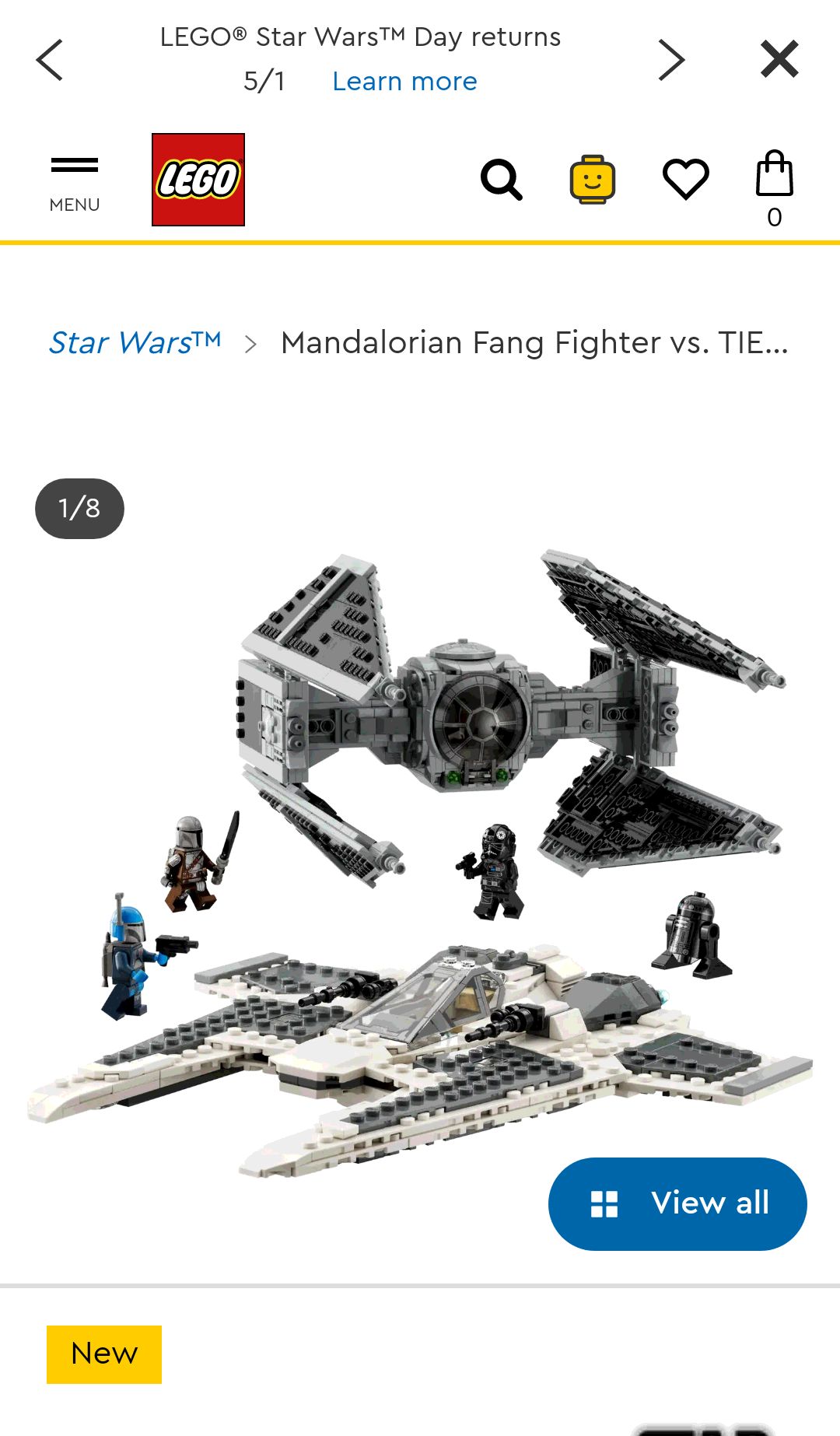 Mandalorian Fang Fighter vs. TIE Interceptor™ 75348 | Star Wars™ | Buy online at the Official LEGO® Shop US