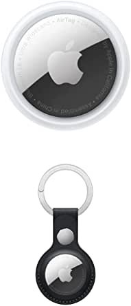 Apple AirTag + AirTag Leather Key Ring