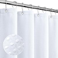 Amazon.com: Gibelle Small Stall Shower Curtain 36 x 72, Narrow Half Waffle Weave Textured Fabric Shower Curtain for Bathroom, Water Repellent, Machine Washable, White : Home &amp; Kitchen